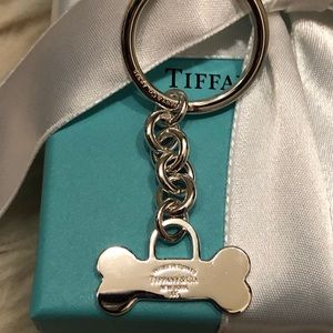 NWT Tiffany sterling silver bone keychain